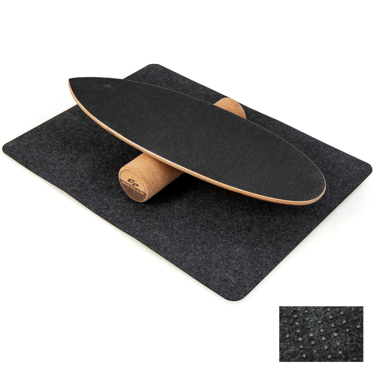 CostwayPlanche d’Entraînement pour l’Équilibre avec Rouleau et Tapis Antidérapant pour Skateboard Hockey Snowboard