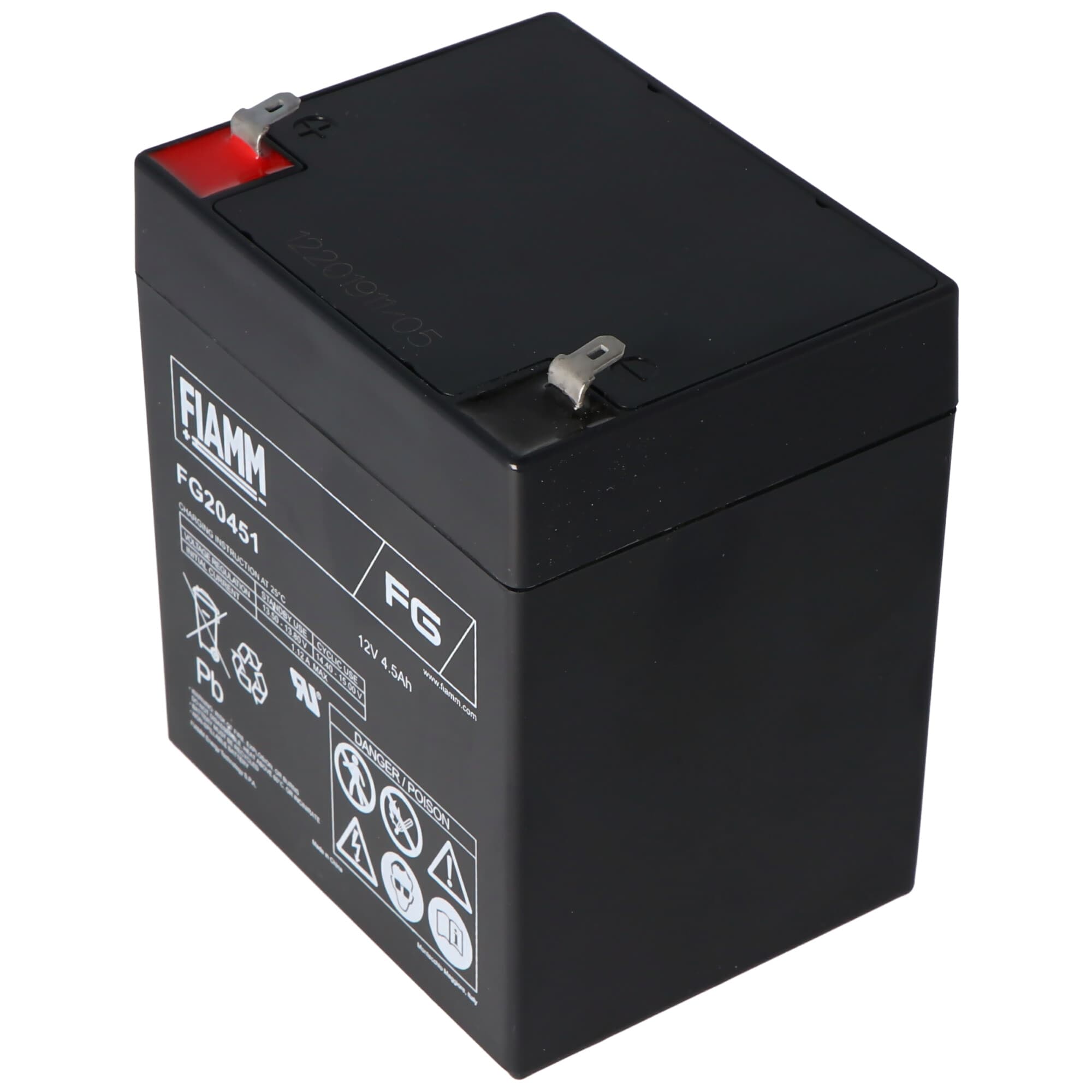 Fiamm FG20451 batterie rechargeable 4.5Ah batterie au plomb de 12 volts