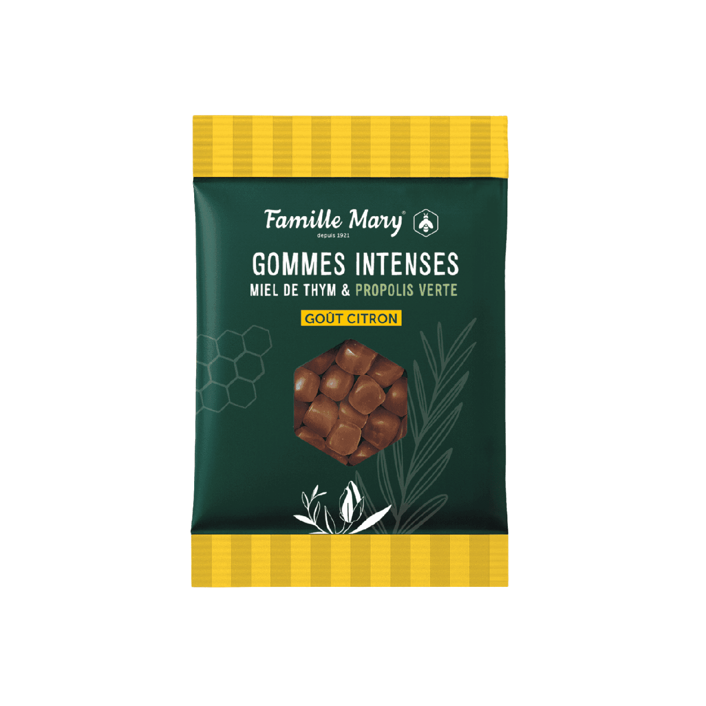 Gommes intenses miel de thym & propolis verte goût citron