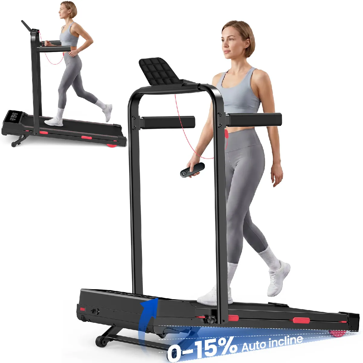 Y5-FOLDING TREADMILL WITH 0–15% AUTOMATIC INCLINE